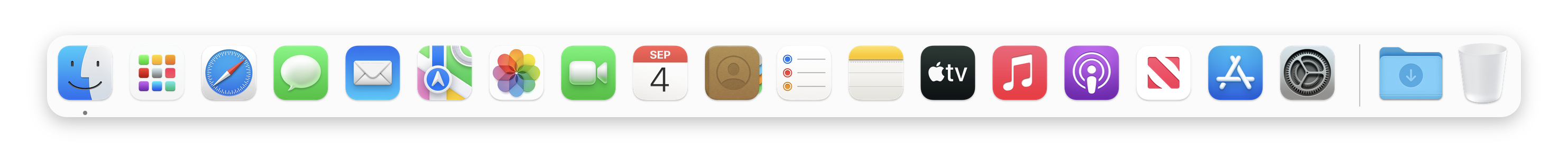 Default macOS Dock
